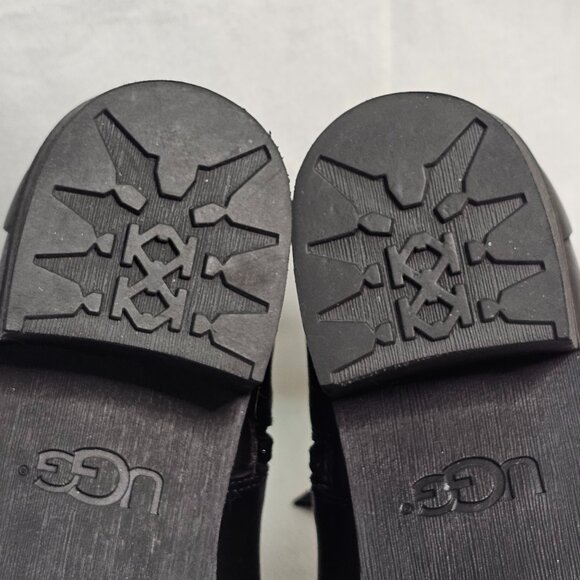 UGG PENELOPE Ankle Boots Black SHERPA Side Zip 1008710 WOMEN'S Size 9.5 - Picture 9 of 12